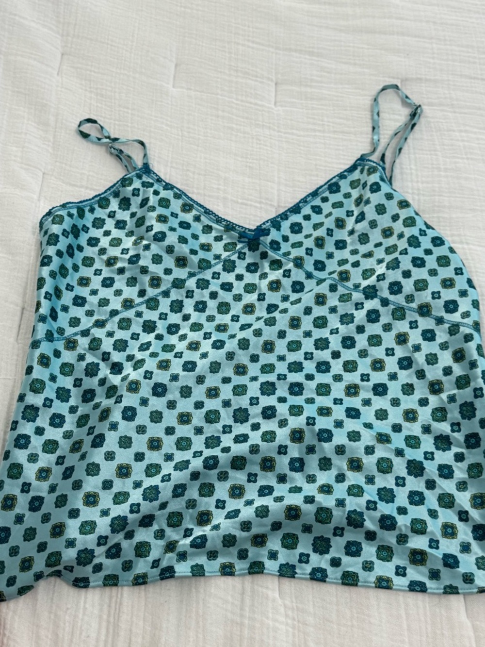 No Boundaries Blue & Teal Floral Print Tank Top